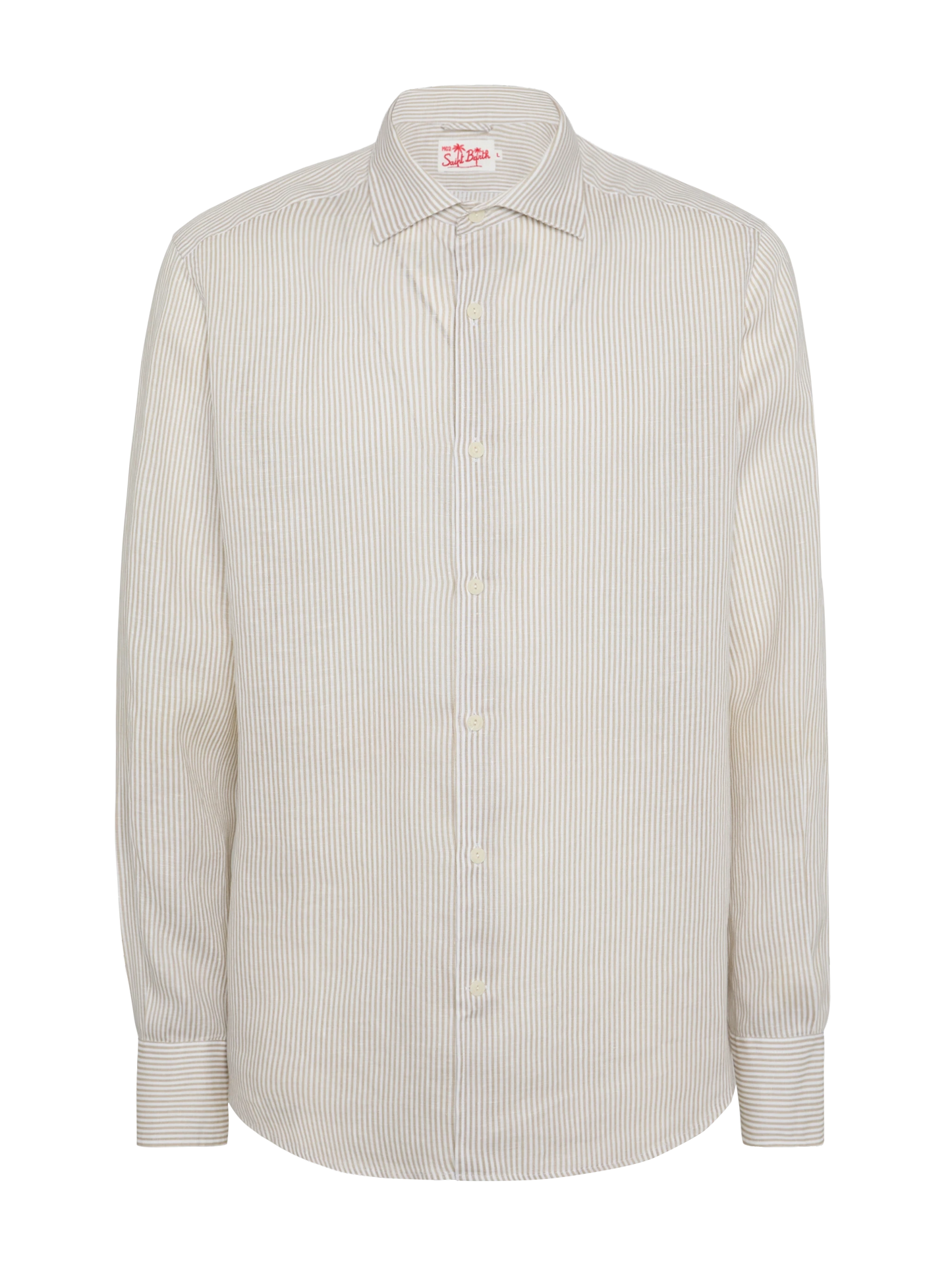 Beige striped linen shirt Pamplona