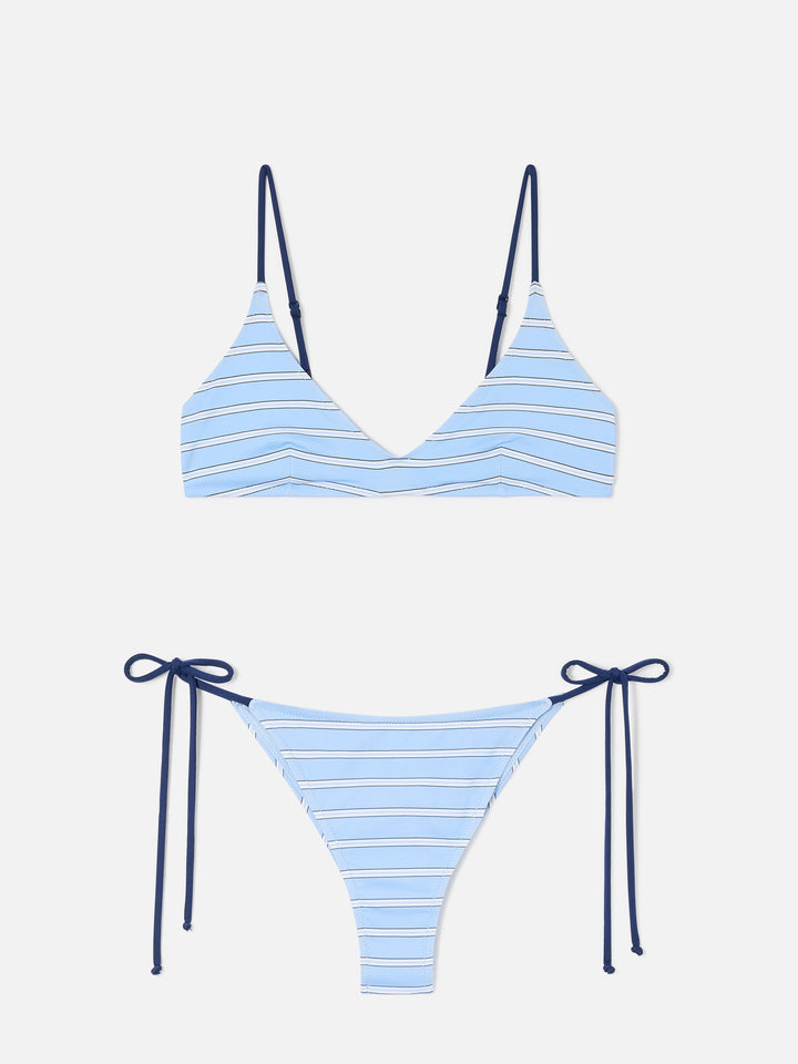 Bikini Paolyn a righe azzurre e blu