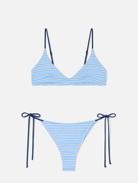 Bikini Paolyn a righe azzurre e blu