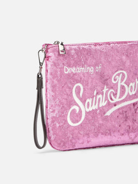 Wooly travel duffel bag Jetleg with pied de poule print