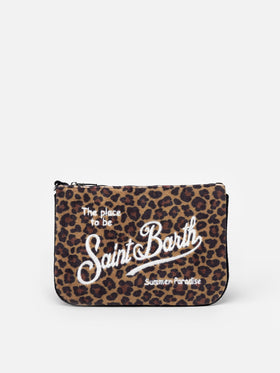 Pouch Parisienne in spugna animalier