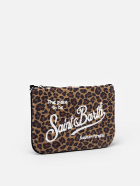 Pouch Parisienne in spugna animalier