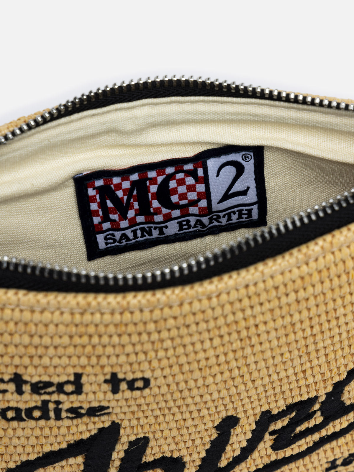 Parisienne Strohpochette mit Ibiza-Stickerei