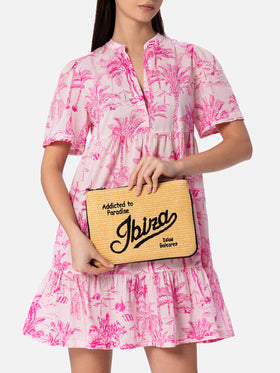 Parisienne Strohpochette mit Ibiza-Stickerei