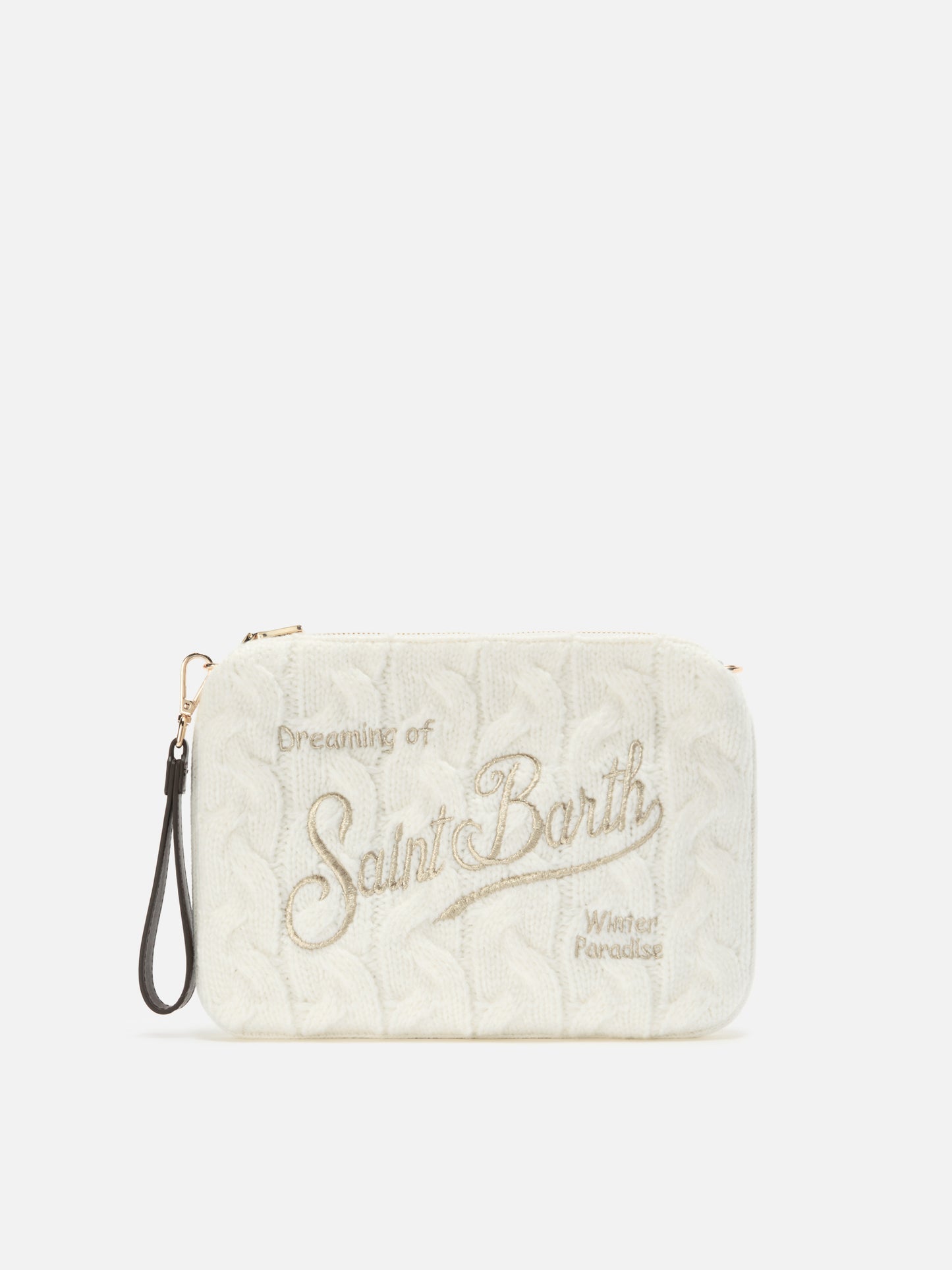 Parisienne Wool Braid Crossbody Bag in white braided wool blend