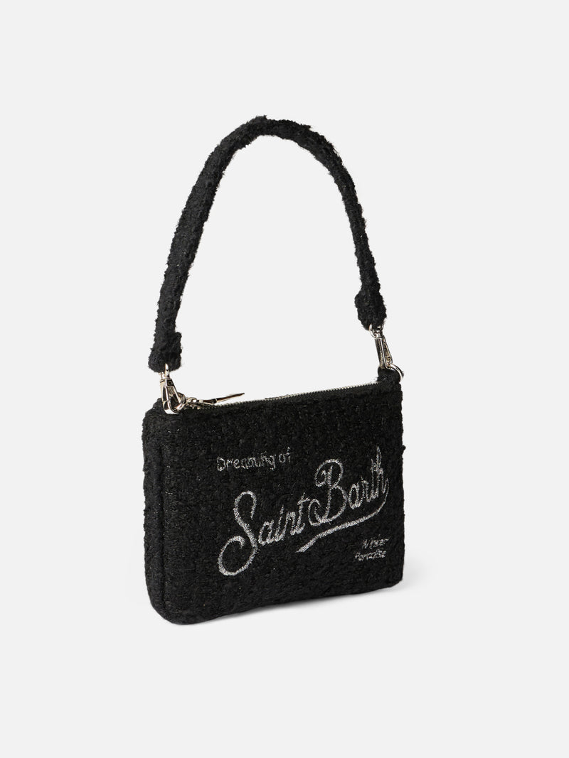 Black tweed pouch Mini Parisienne