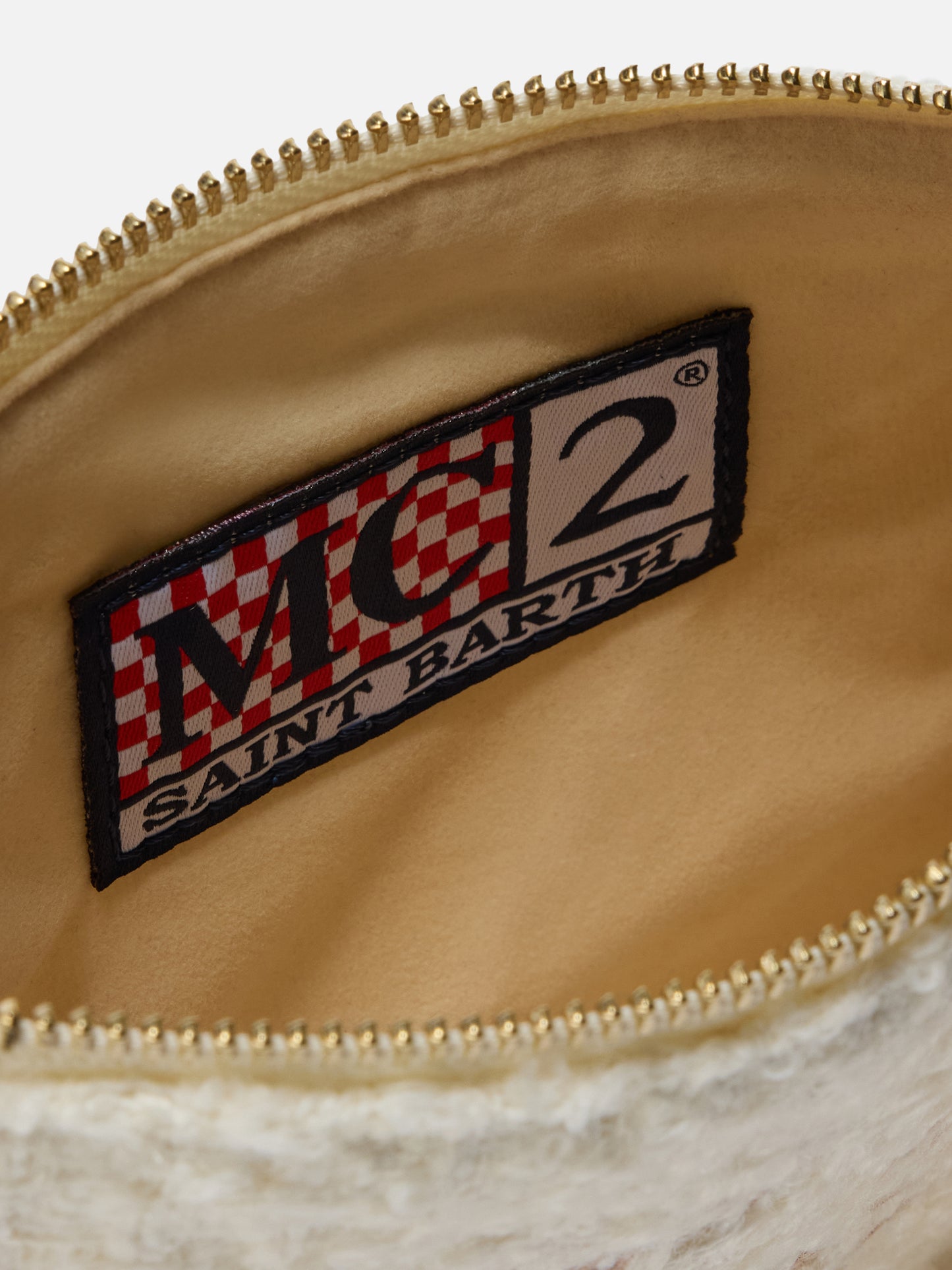 Parisienne Mini-Schultertasche aus weißem Tweed