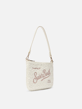 Parisienne Mini-Schultertasche aus weißem Tweed