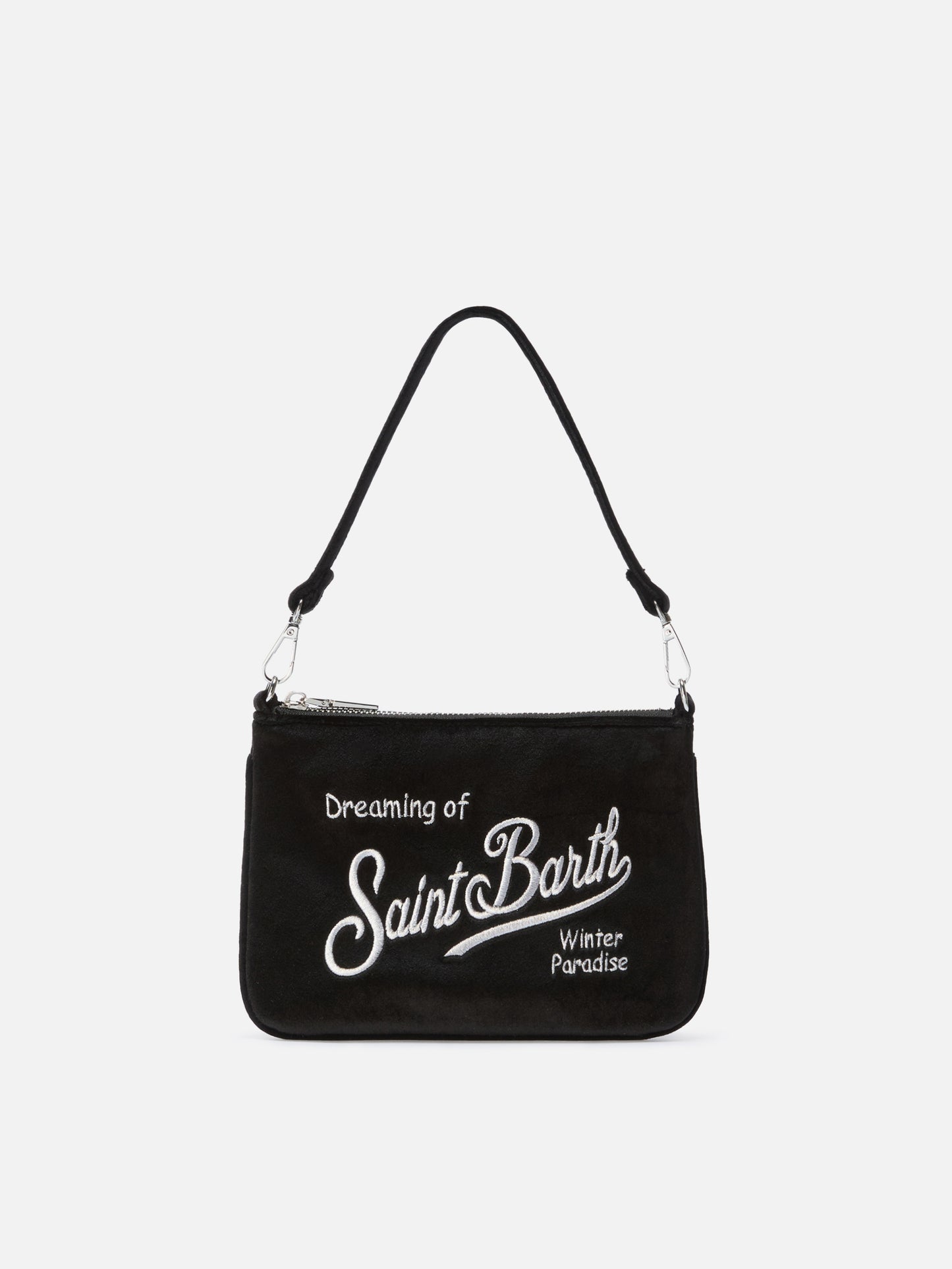 Parisienne Mini Shoulder Bag in black velvet