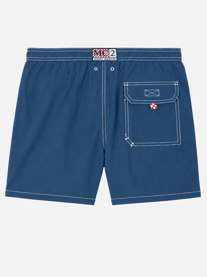 Short de bain léger classique bleu marine Patmos 