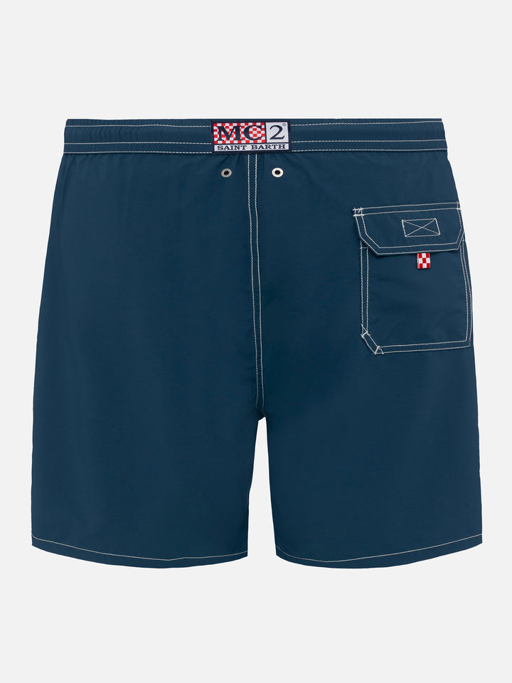 Light blue mid-length classic light swim shorts Patmos