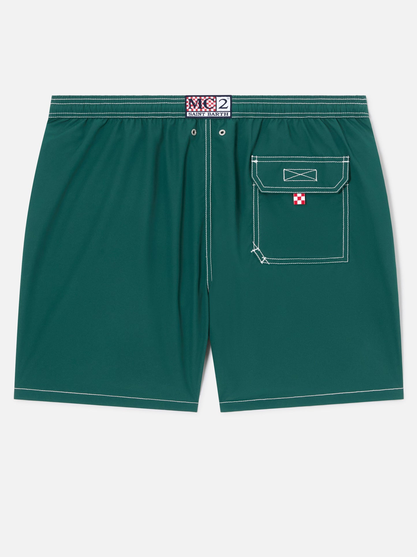 Green mid-length classic light swim shorts Patmos