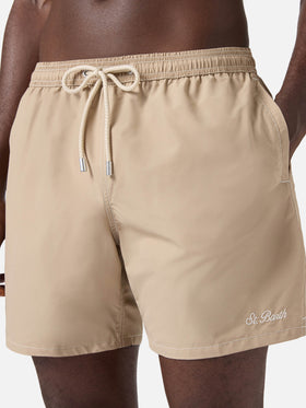 Patmos swim shorts in solid beige