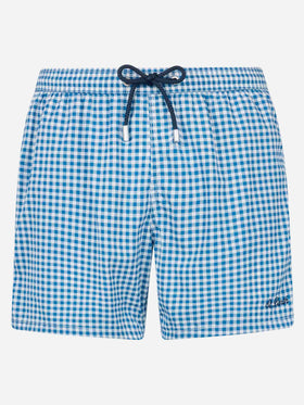 Seersucker gingham classic light swim shorts Patmos