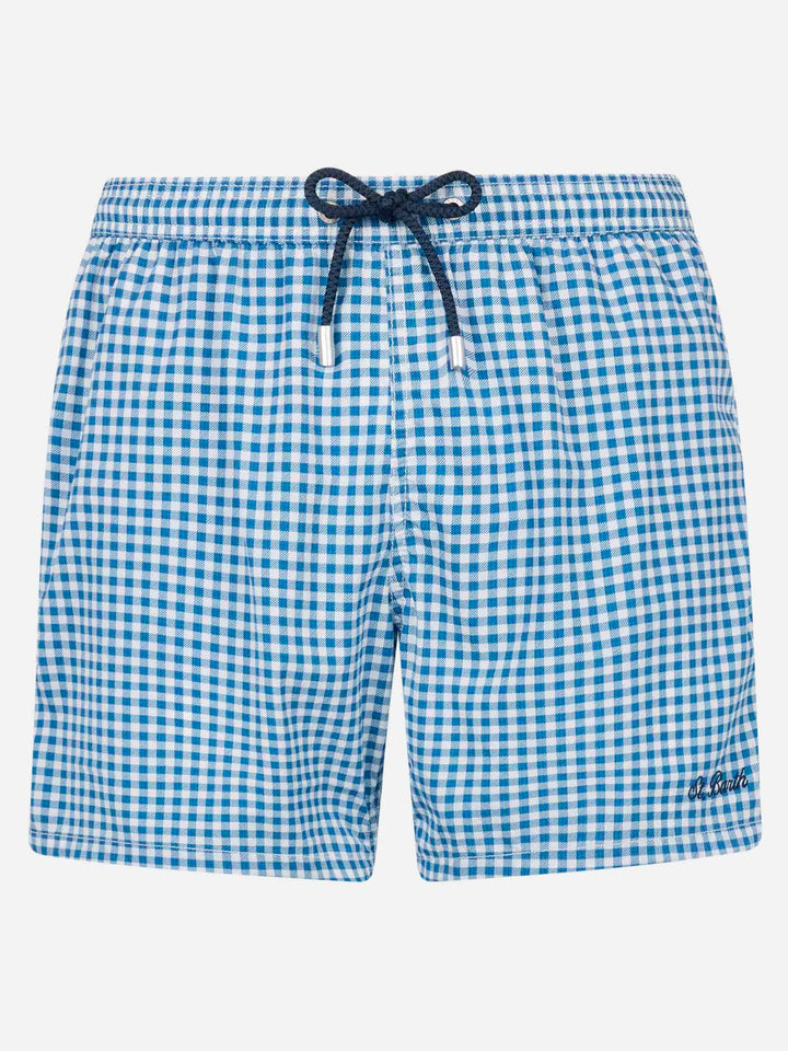 Seersucker gingham classic light swim shorts Patmos