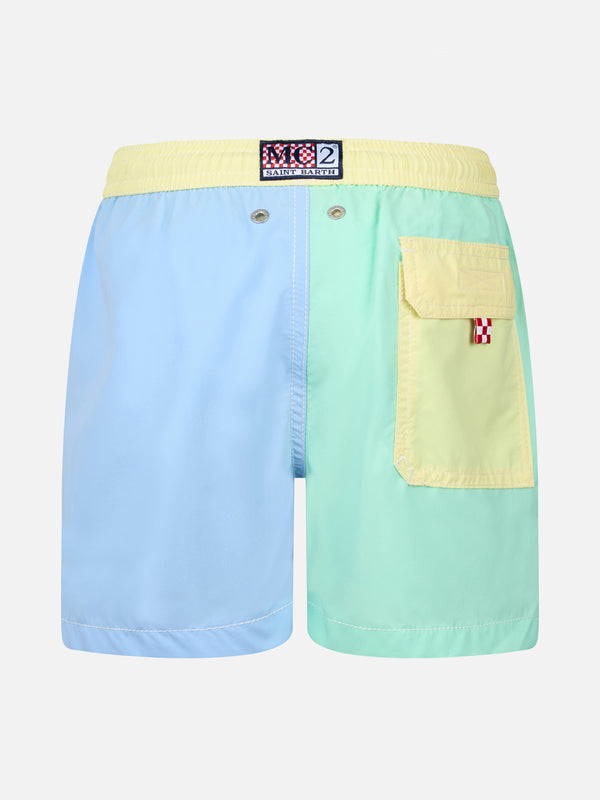 Boy color block mid-length swim shorts Patmos Jr