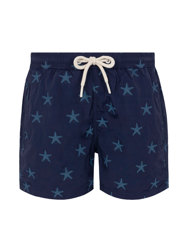 Patmos Jr mittellange Badeshorts mit Seestern-Jacquard