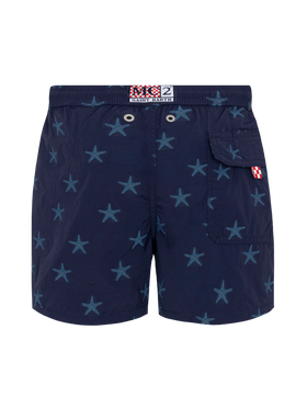 Patmos Jr mittellange Badeshorts mit Seestern-Jacquard