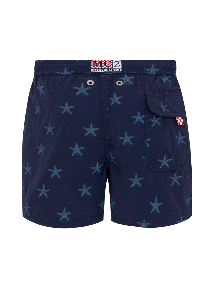 Patmos Jr mittellange Badeshorts mit Seestern-Jacquard