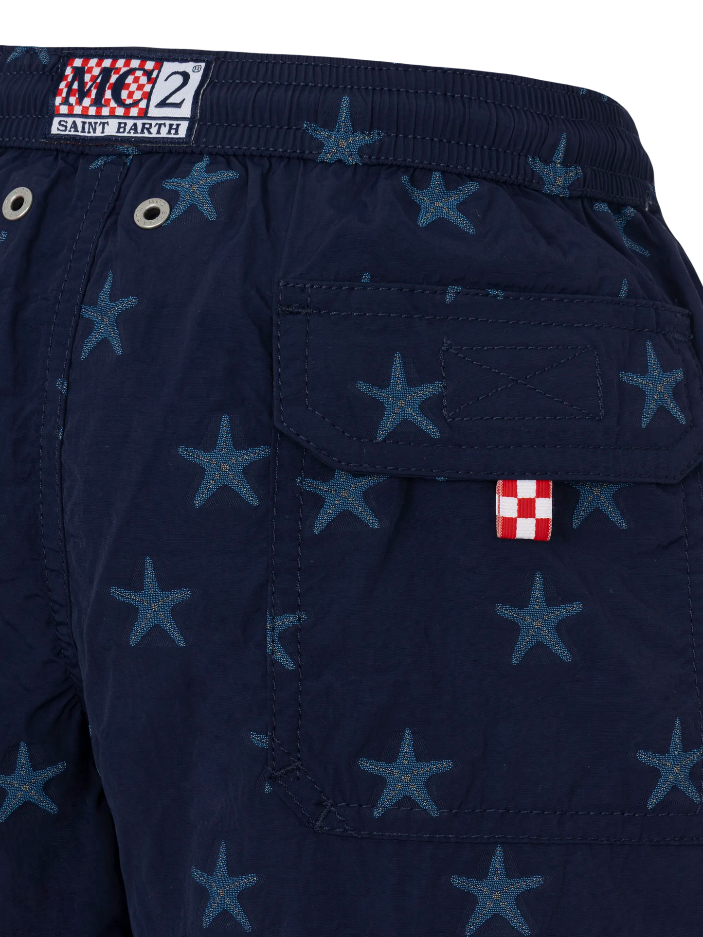 Patmos Jr mittellange Badeshorts mit Seestern-Jacquard
