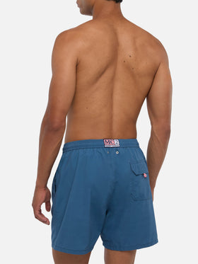 Patmos swim shorts in dusty with used effect and logo embroidery