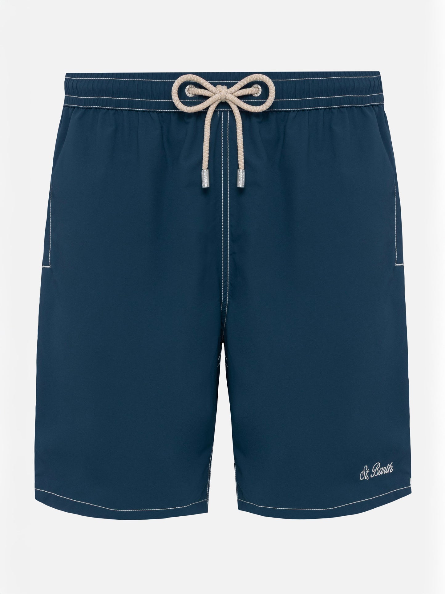 Marineblaue lange Badeshorts Patmos