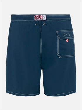 Marineblaue lange Badeshorts Patmos