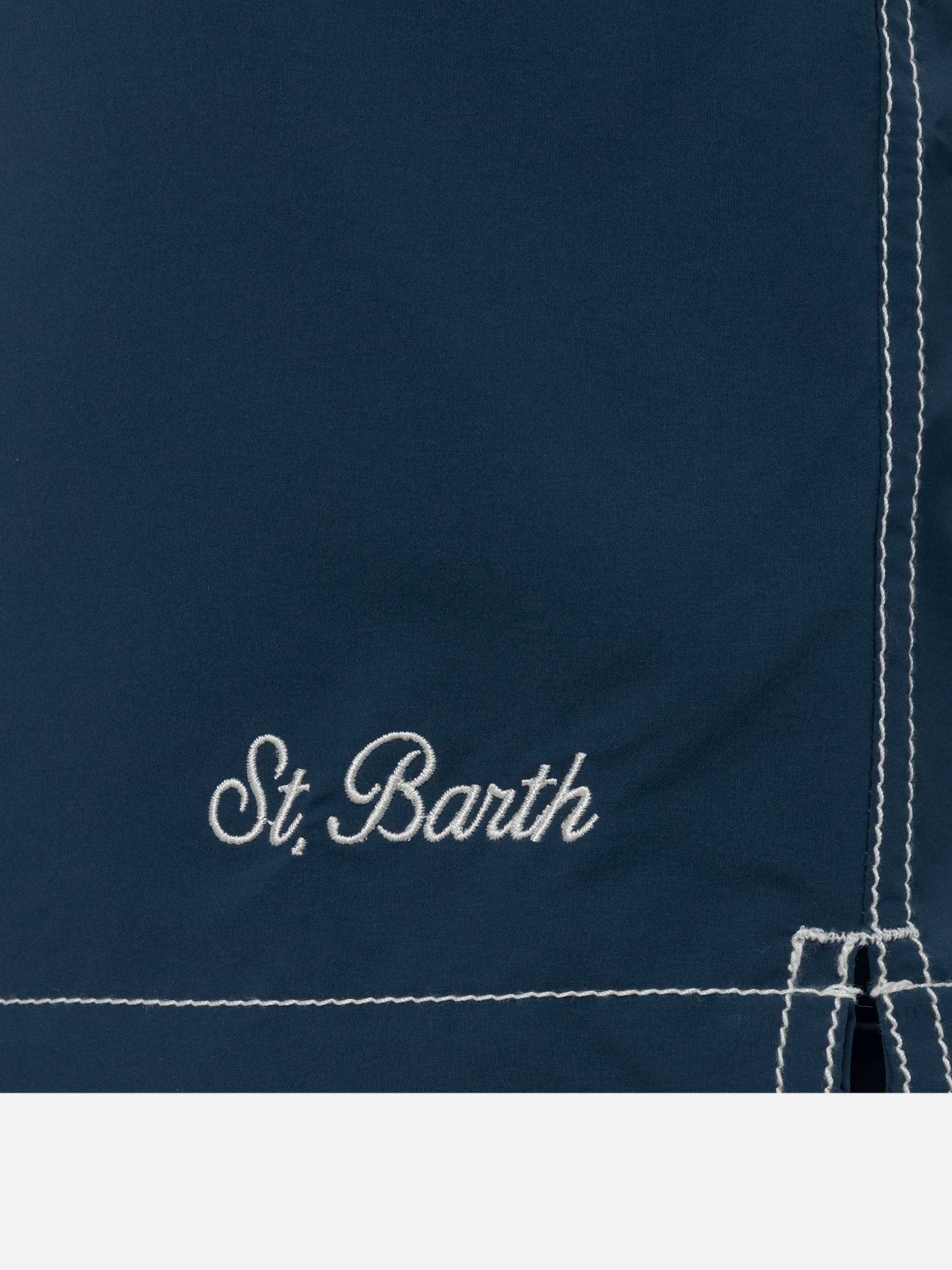 Marineblaue lange Badeshorts Patmos