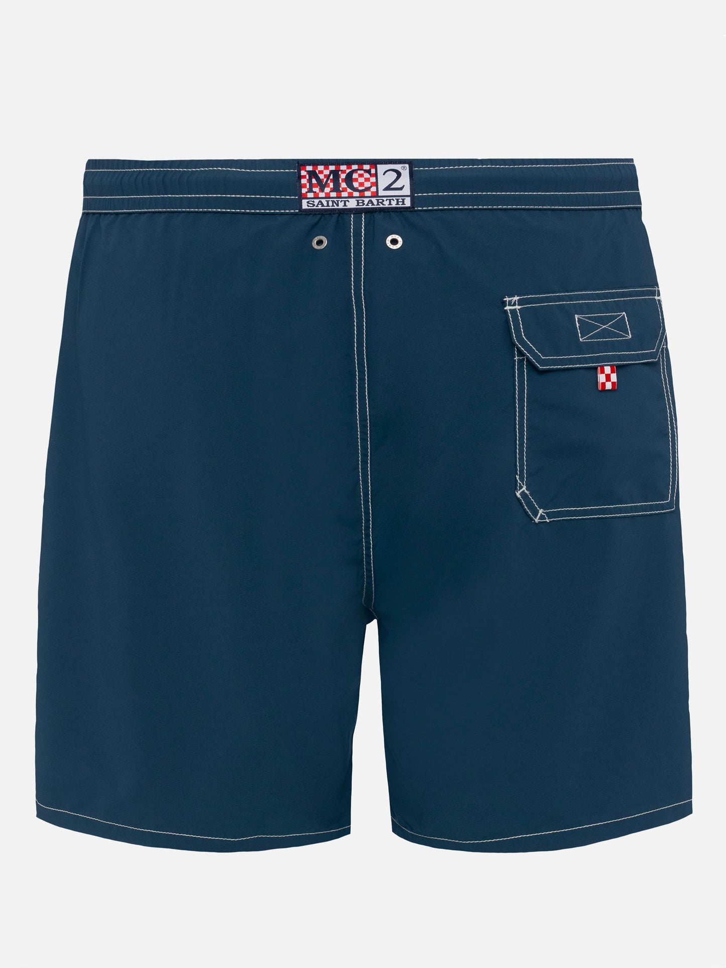 Marineblaue lange Badeshorts Patmos