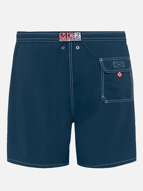 Marineblaue lange Badeshorts Patmos
