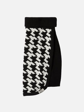 Dog sweater with Pied de Chien embroidery