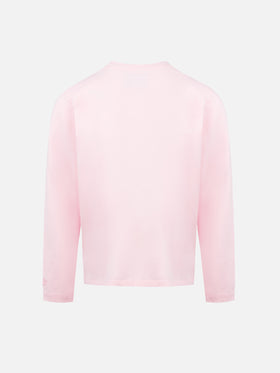 Girl pink long-sleeve t-shirt Penny with I'm a star embroidery