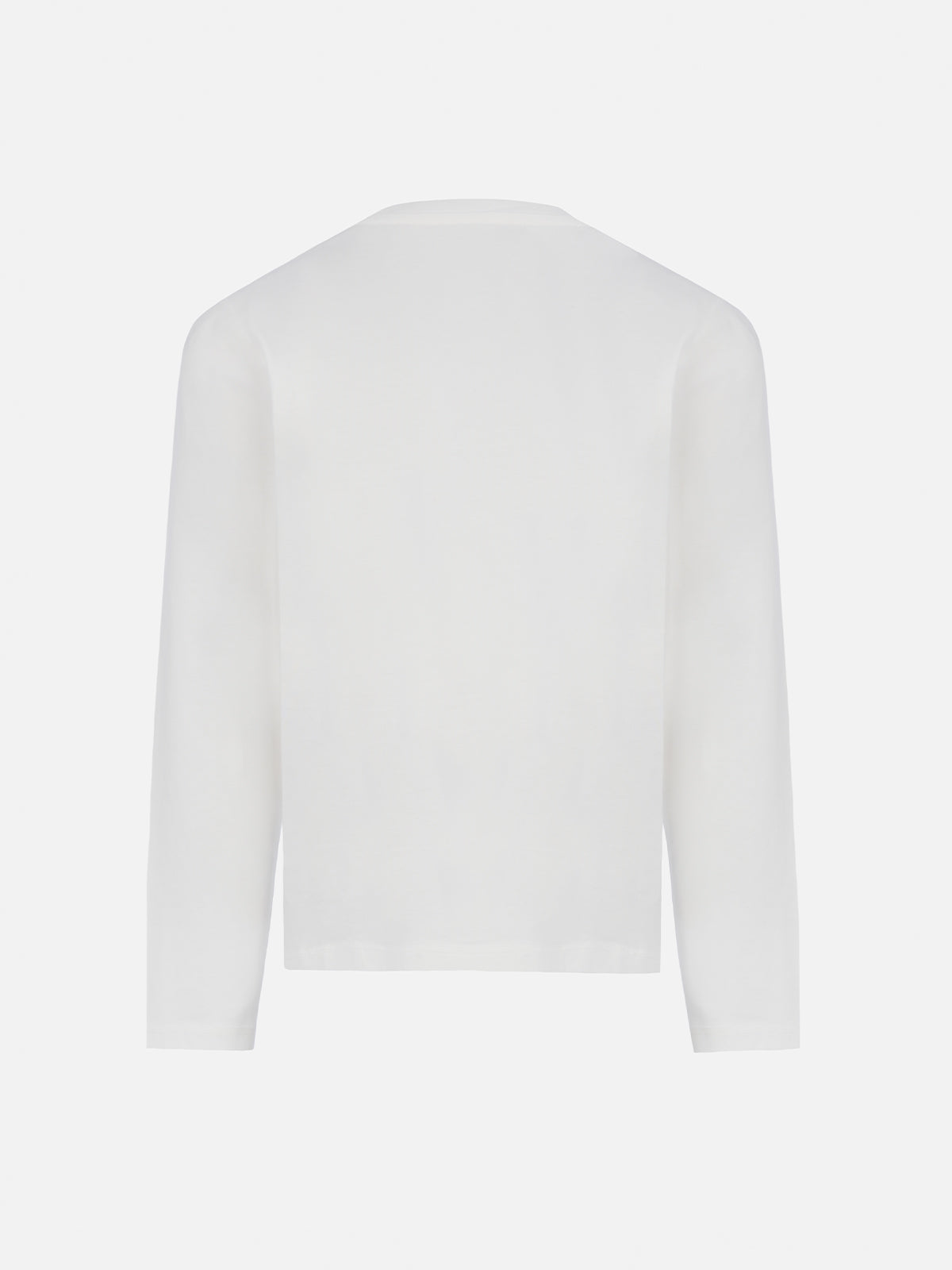 Girl white long-sleeve t-shirt Penny with Saint Barth rhinestones logo