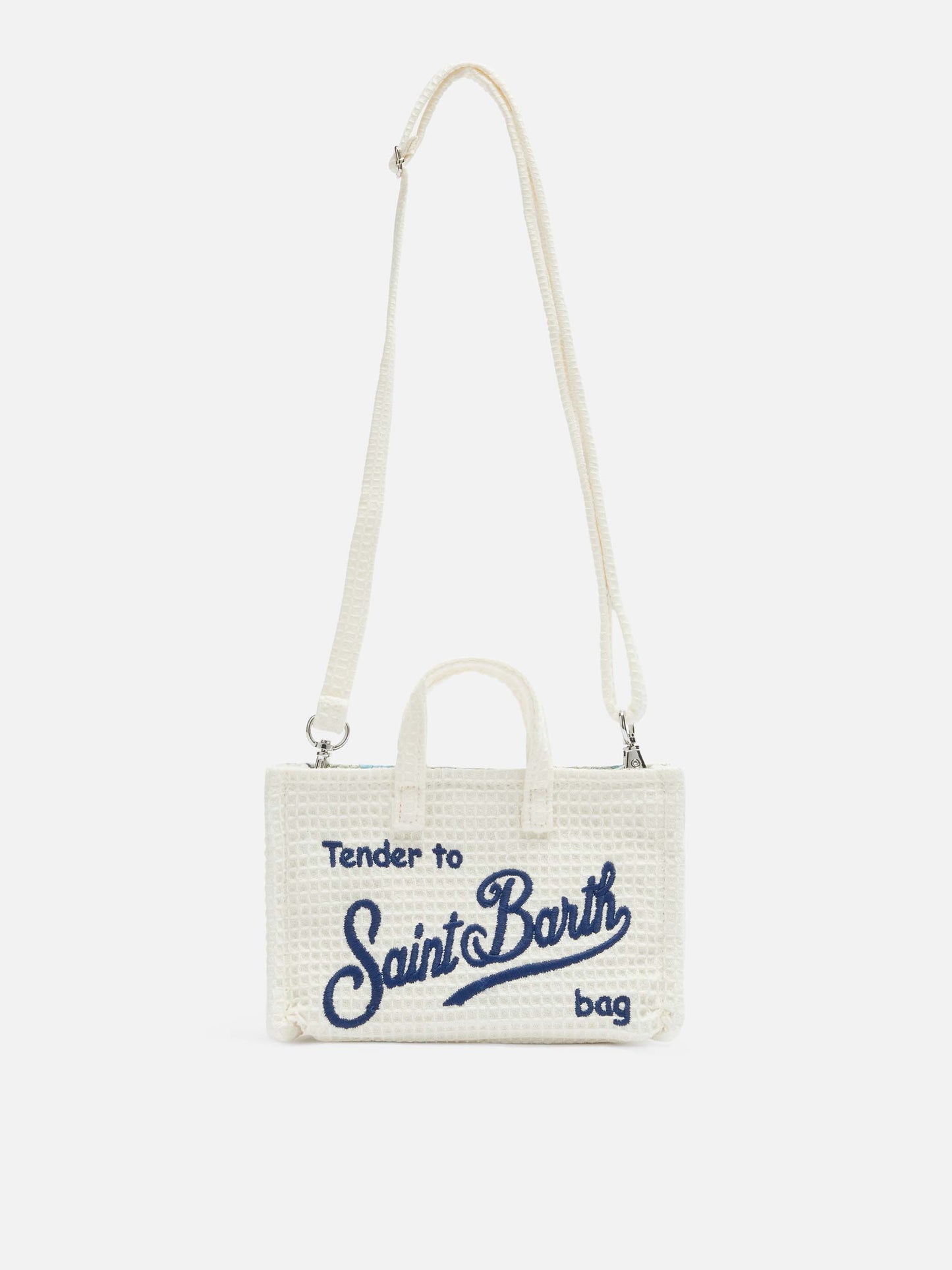 Beige Handytasche mit Wabenmuster