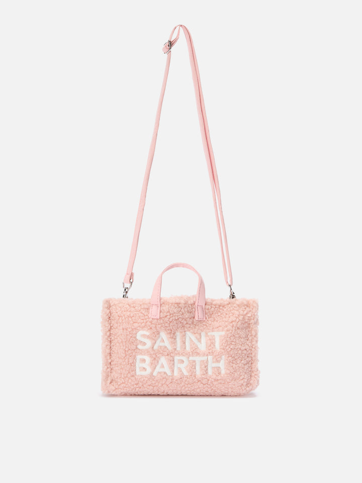 Mini Phone Bag Teddy in pink sherpa