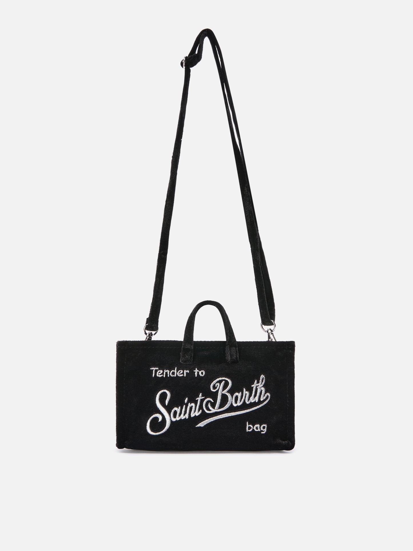 Mini Phone Bag Velvet in black velvet