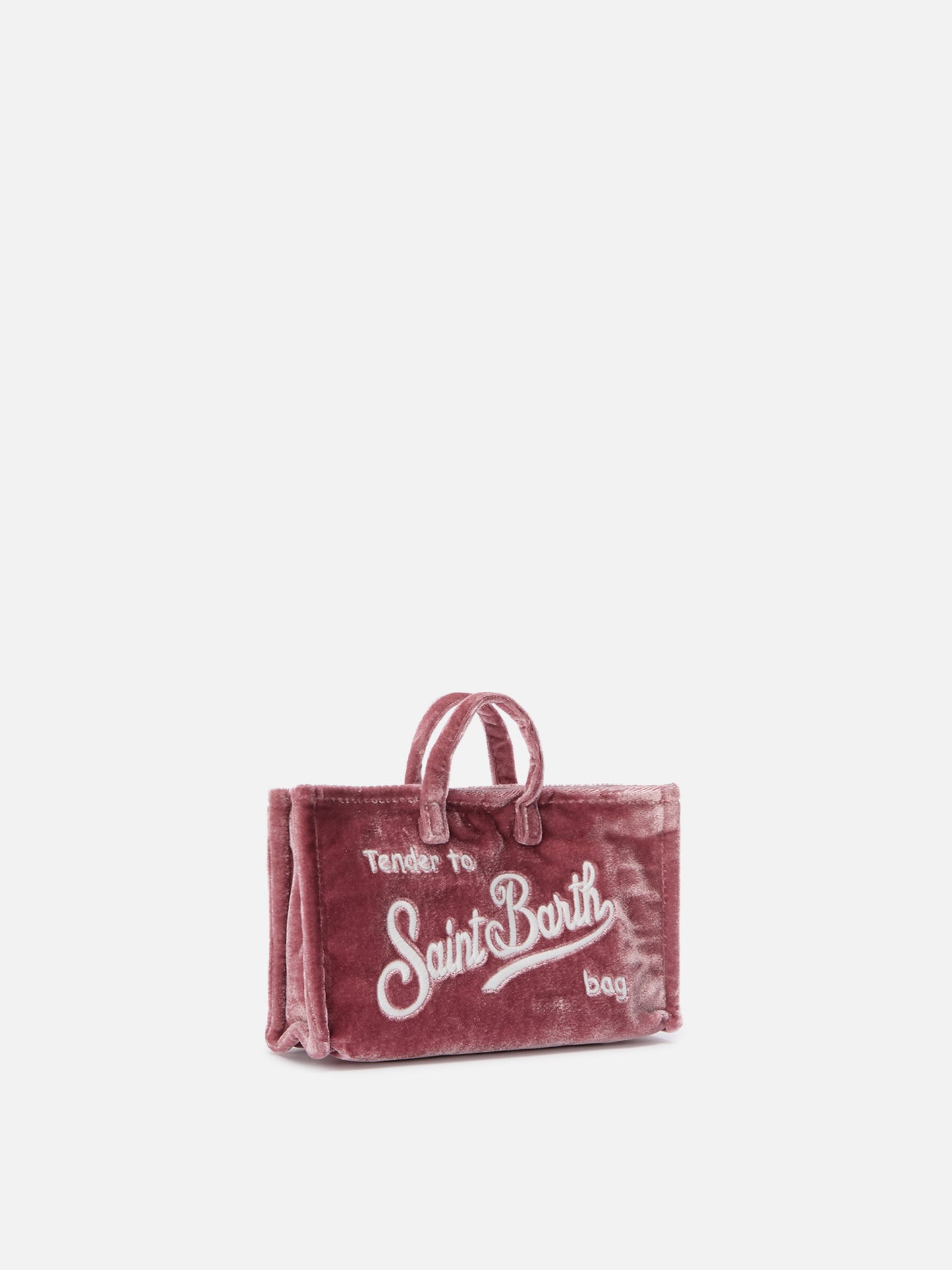 Mini Phone Bag Velvet in pink velvet