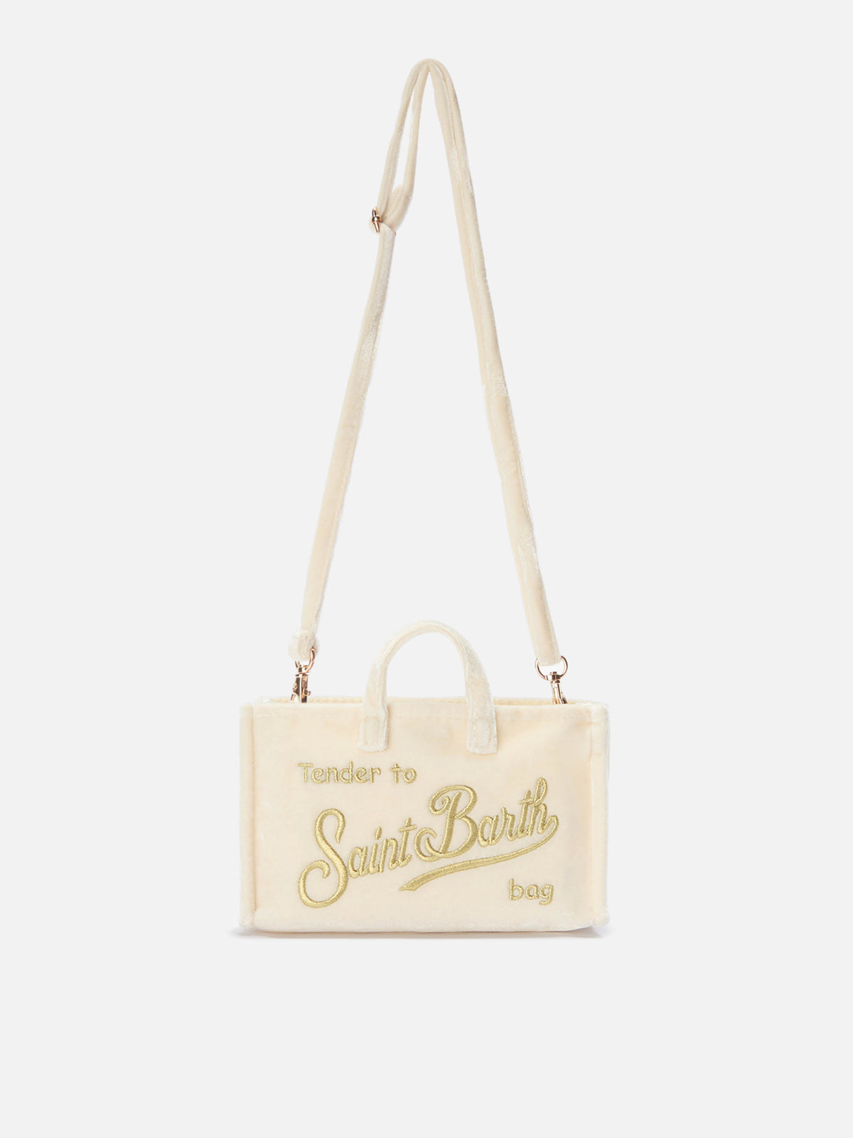 Pochette de téléphone Off white en velours avec logo brodé 