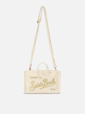 Pochette de téléphone Off white en velours avec logo brodé 