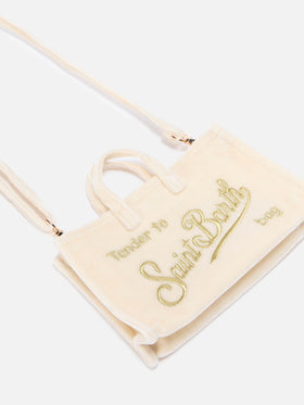Pochette de téléphone Off white en velours avec logo brodé 