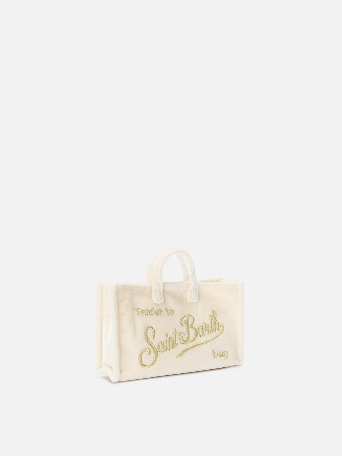 Pochette de téléphone Off white en velours avec logo brodé 