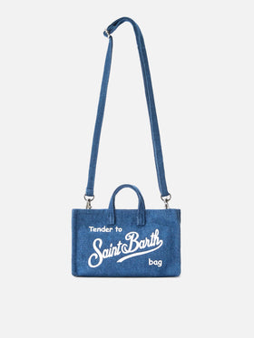 Micro Phone denim bag with contrasting logo