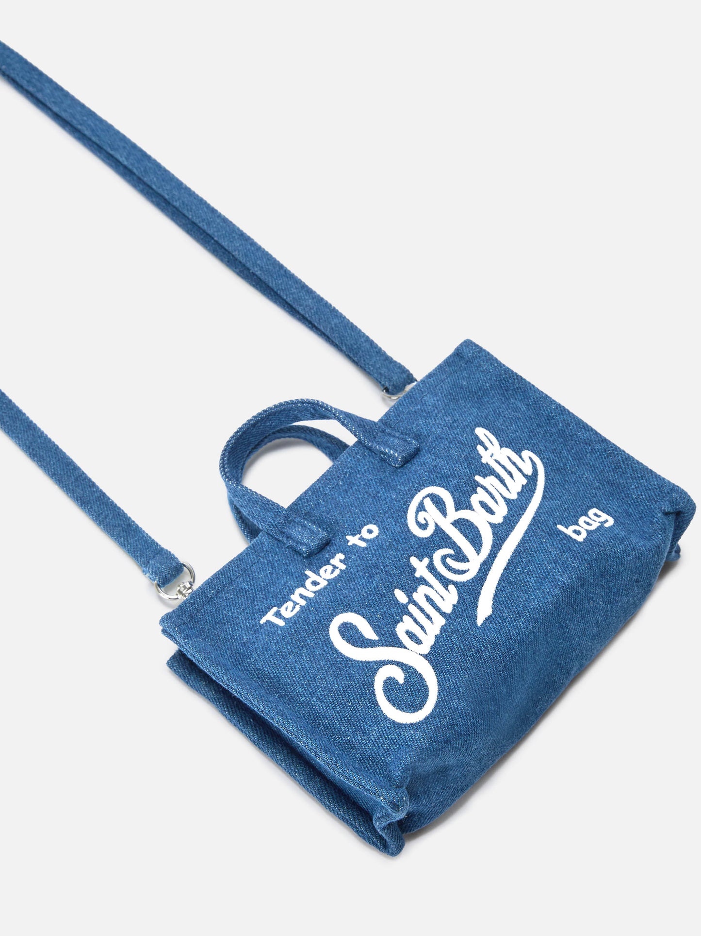 Micro Phone denim bag with contrasting logo