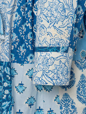 Philipa Jr long shirt dress with flower patch print