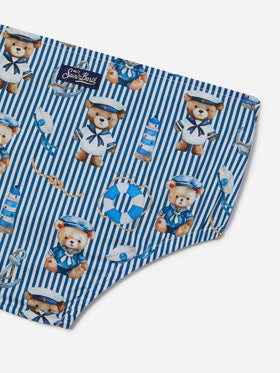 Pimmy baby bloomer with sailor teddy print