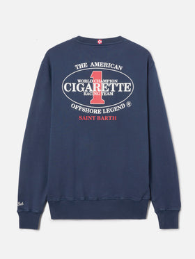Marineblaues Ponza Rundhals-Sweatshirt mit Cigarette-Print | Special Edition 