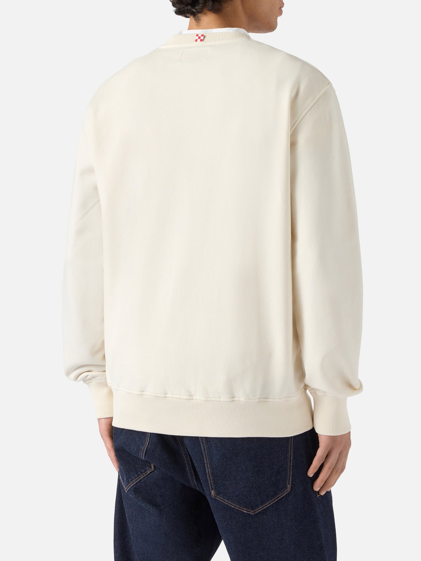 Cream Ponza sweatshirt with Starducks embroidery