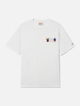 White Portofino T-shirt with Rum E Cola embroidery