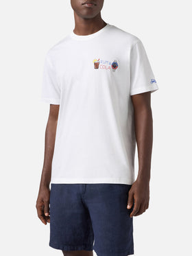 White Portofino T-shirt with Rum E Cola embroidery