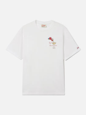 White Portofino T-shirt with Pool Champion embroidery | Special Edition